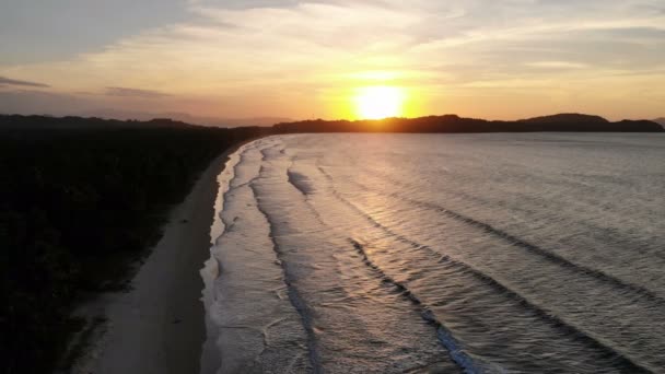 Incredibile Filmato Panorama Marino Con Isola Nelle Filippine — Video Stock