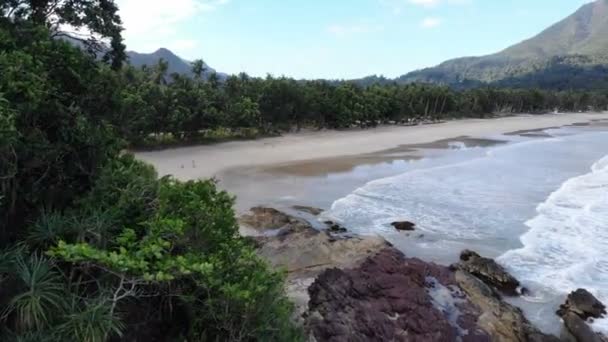 Atemberaubende Seeblick Aufnahmen Mit Insel Auf Den Philippinen — Stockvideo