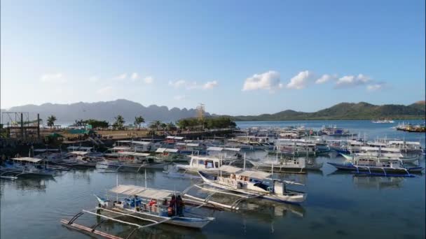 Toeristen Boottocht Nido Eilanden Timelapse Opnamen — Stockvideo