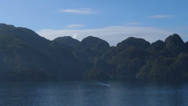 Images Panoramiques Incroyables Paysage Marin Avec Île Aux Philippines — Video