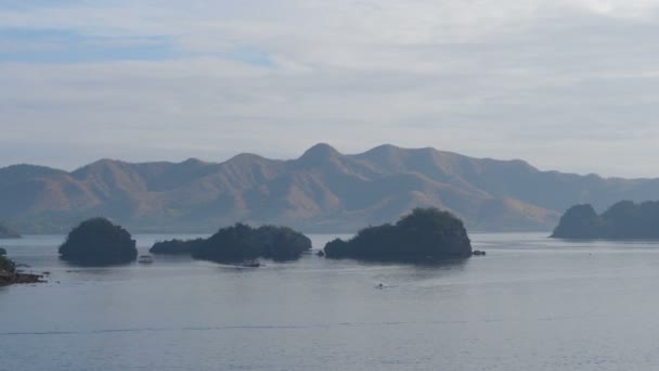 フィリピンの島と素晴らしい海景パノラマ映像 — ストック動画