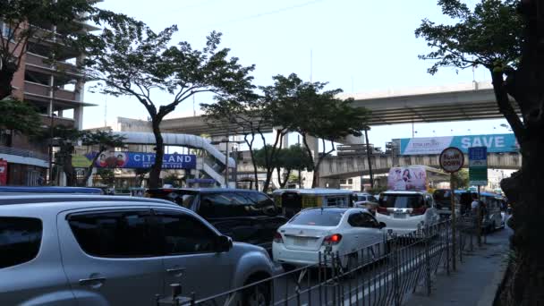 Atasco Tráfico Las Calles Manila Filipinas — Vídeos de Stock