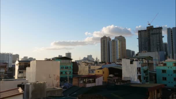 Vista Aérea Nuvens Que Movem Sobre Edifícios Cidade Durante Dia — Vídeo de Stock