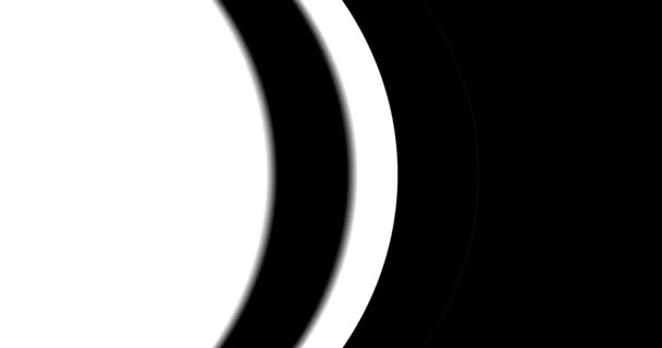 圆圈速度背景轻松在过渡 动画黑白设计圆形状做过渡背景 进出向前和向后 — 图库视频影像