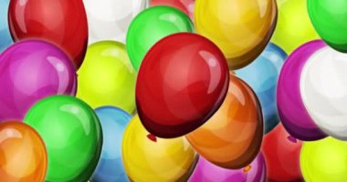 Dinamik parti balonları arka plan için oyun UI / karnaval ve tatil parti balonları için arka plan, Intro, yükleyici veya geçiş ekran oyun Kullanıcı arabiriminde animasyon kullanarak ölçek, kolaylığı ve warp etkisi