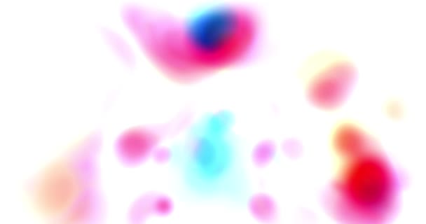 抽象多彩的灯光模糊 变形模糊美丽的水彩彩绘彩色形状在环形动画 — 图库视频影像