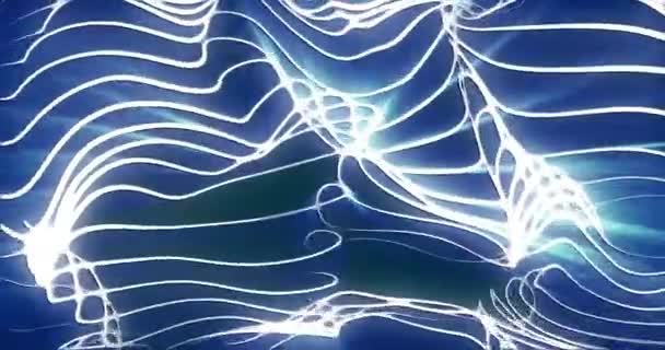 Abstrato Fractal Magnetic Field Loop Abstrato Animado Belo Fundo Com — Vídeo de Stock