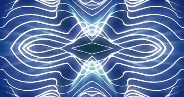 Sürekli Değişen Fraktal Manyetik Alan Loop Soyut Animasyon Kaleidscope Güzel — Stok video