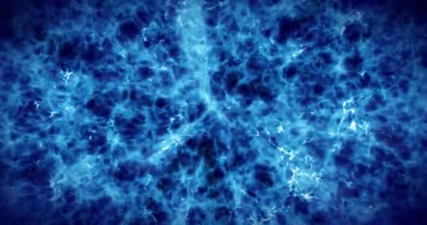 Cosmic Smoke Light Motion Background Animation Elegant Blue Space Smoke — Stock Video