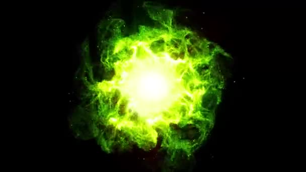 Onde de choc Énergie Fx Fond Animation / Animation d'une onde d'énergie verte effet visuel avec distorsion fluide et effets de turbulence 