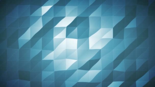 Abstrakte Niedrige Polygone Hintergrund Animation Von Sauberen Blauen Weichen Weißen — Stockvideo