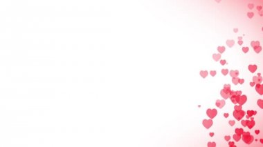 Kalp arka plan için Sevgililer Sevgililer günü tatil için yükselen kalp ile gece / animasyonlu arka plan