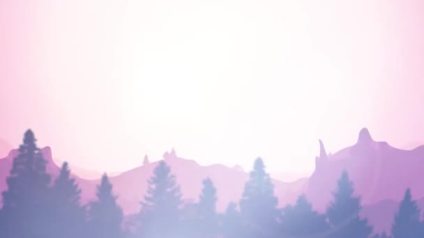 Summer Mountains Sunrise Background Clip Animation Beautiful Summer Morning Landscape — Stock Video