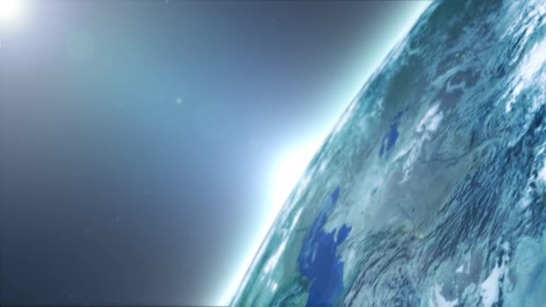 Dünya Gezegenin Yüzey Animasyon Cennet Hareket Lens Ile Gerçekçi Dünya — Stok video