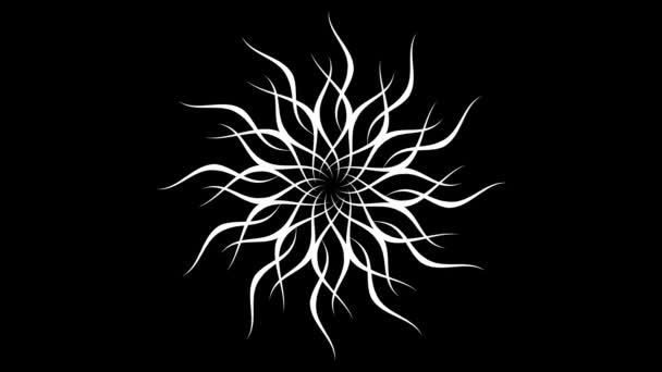 ループ マンダラ形状の抽象的なアニメーションの抽象アニメーション ループ曼荼羅またはケルト族の結び目の背景 — ストック動画