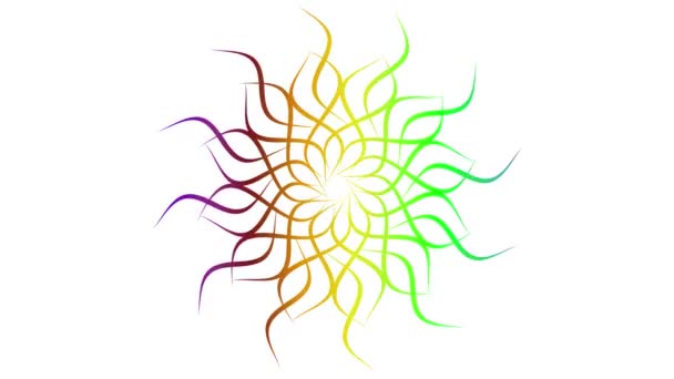 Abstract Looping Colorful Mandala Clip Animazione Mandala Astratto Colorato Looping — Video Stock
