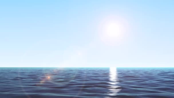 Summer Ocean Background Loop Animação Verão Loopable Nascer Sol Paisagem — Vídeo de Stock