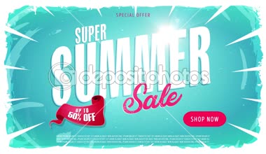 4k yaz Satılık Video reklam şablonunun / animasyon dinamik yaz satış reklam video şablon, afiş, metin, dükkanı düğmesi ve öğeleri ile bir yorum