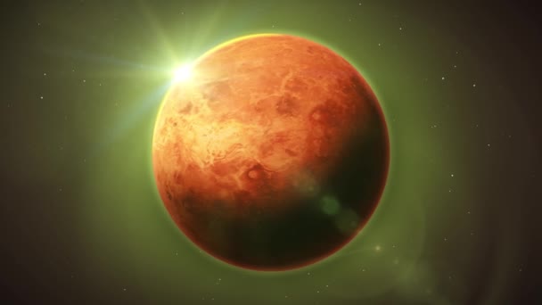 Venus Planet Inuti Utrymme Bakgrund Animation Realistisk Venus Planet Surface — Stockvideo