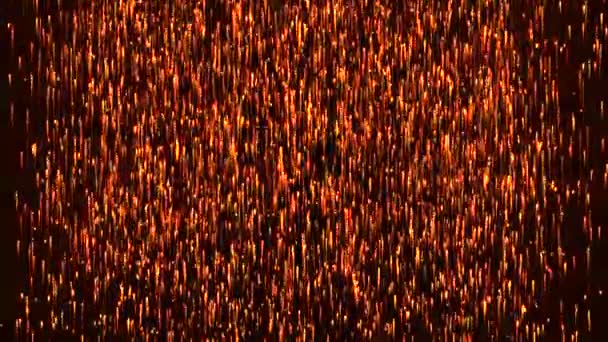 Аннотация Fire Light Particles Going Animation Abstract Background Elegant Gold — стоковое видео