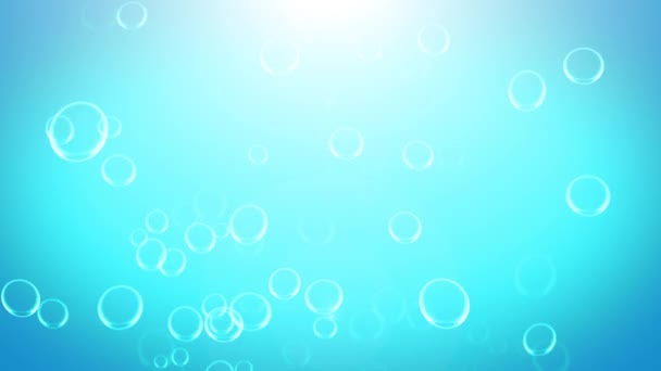 Bulles d'eau bleu fond