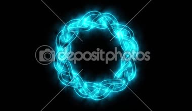 4 k döngü Haze Celtic sembolü iplik / celtic knot animasyon süsleme, haze etkisi ve loopable arka plan ile yazma