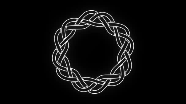 Black White Celtic Knot Clip Animation Black White Celtic Knot — стоковое видео