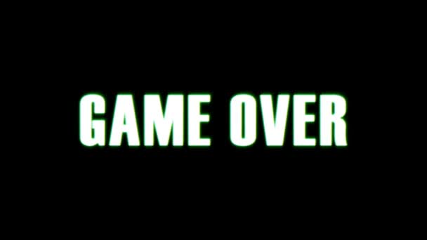 Game Over achtergrond met vuile Glitch Effect — Stockvideo