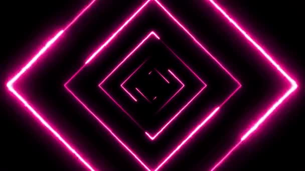 Abstrakter Digitaler Hintergrund Neon Labyrinth Nahtlose Schleife Animation Eines Abstrakten — Stockvideo