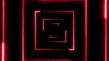 Soyut Dijital arka plan Neon Maze sorunsuz döngü / animasyon bir soyut dijital labirent arka plan ile neon kare kesintisiz döngü