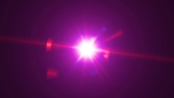 Starburst Light Background Loop Animation Beautiful Light Lens Flare Bursting — Stock Video