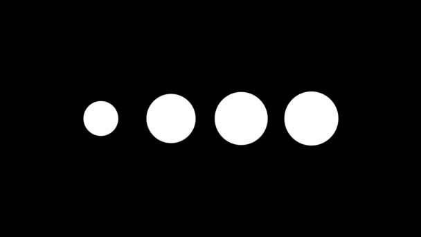 Плоский Дизайн Крапок Простий Передзавантажувач Анімація Мінімального Передзавантажувача Білими Колами — стокове відео