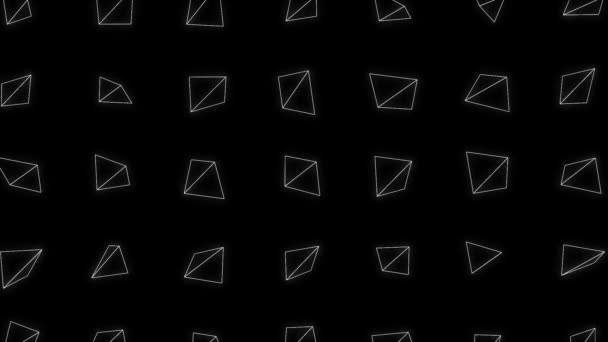 Formes abstraites de triangle Fond tournant Boucle / Animation d'une boucle abstraite de fond avec mosaïque géométrique de formes de triangle tournant 