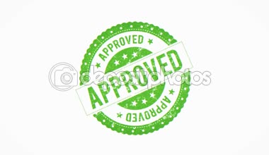 4 k reddetti Seal sertifika onaylı klip / animasyon onaylı reddetti onaylı seals, beyaz arka plan loopable