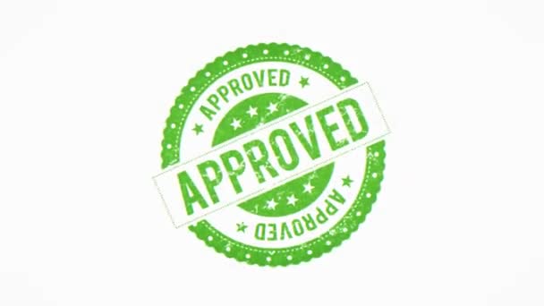 Approved Rejected Seal Certificate Clip Animation Approved Rejected Certified Seals — Stock Video