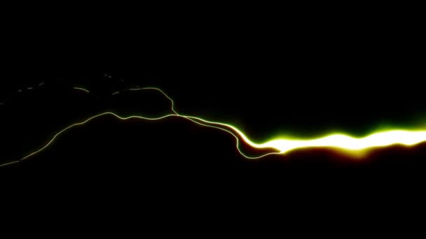 Динамічна Дія Потужність Електрика Анімація Мультфільму Або Манґи Спалаху Потужності — стокове відео