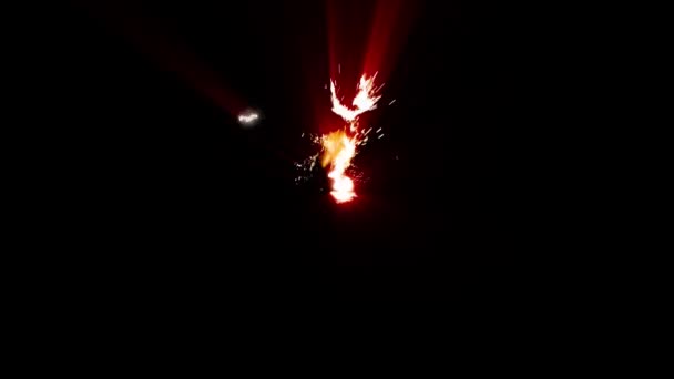 Dynamiska Gnistor Och Blast Explosion Animation Blast Explosiv Kraft Visuell — Stockvideo