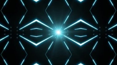 Kaleydoskop arka plan sorunsuz döngü soyut / 4 k animasyon alanının Soyut Fraktal kaleydoskop ışık enerjisi loopable