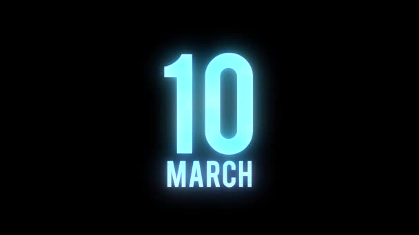 Jahreskalender Mit Monat Und Zahlen Countdown Motion Graphic Animation Eines — Stockvideo