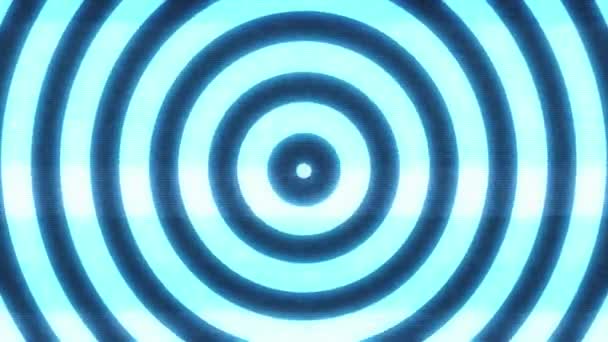 Hypnotisk Bakgrund Med Sömlös Looping Cirklar Animation Slinga Hypnotisk Spiral — Stockvideo