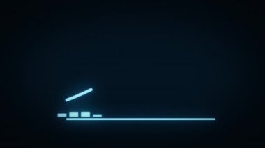 4 k iş büyüme ve başarı ok Infographics / animasyon bir iş infographics istatistikleri bar ve yükselen ok ile görünen, büyüme ve başarı, aksaklık ve gürültü dijital efektler simgeleyen