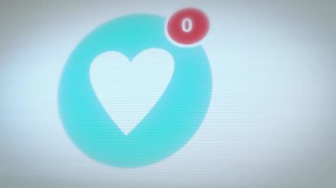 Sosyal ağ simge ile sayılar sayısı / animasyon numarası, twitch, aksaklık ve gürültü sayma Yorumlar ile serin sosyal ağ simgesinin bozuk etkileri