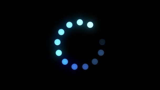 Préchargeur Noir Blanc Simple Avec Cercle Points Animation Préchargeur Minimal — Video