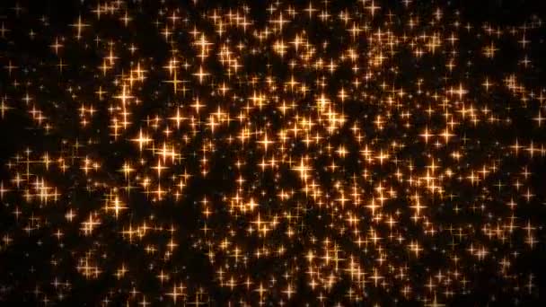 无缝循环抽象星背景 抽象优雅发光五颜六色的光明星 Loopable 背景新年快乐假期 — 图库视频影像