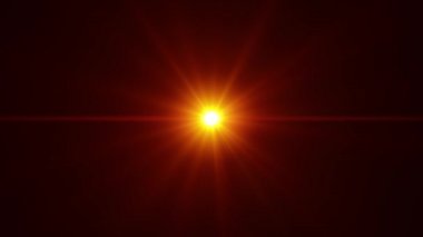 4 k yıldız patlaması ışık arka plan döngü / animasyon güneş ışık lens flare güzel döngüsünün patlama ışınları eğirme ile