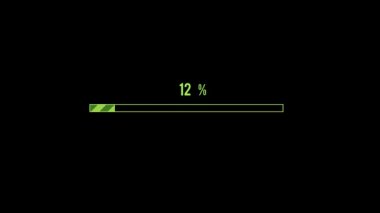 4 k Internet Connexion Preloader Bar yüzde ile / animasyon veri yüzde ile yükleme bar bir tasarım en az önyükleyici yüklenen