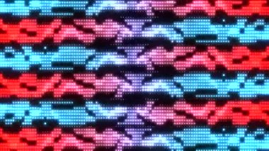 Soyut elektronik piksel sürgülü arka plan döngü / 4 k animasyonlu bir teknoloji ve elektronik arka plan ile psychedelic renkli piksel olarak kayar