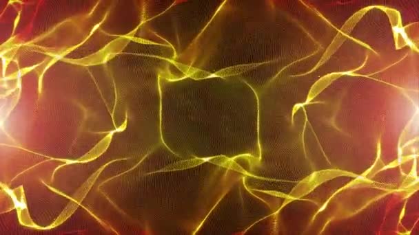 Abstrato Onda Fundo Loopable Abstrato Campo Elegante Luz Fractal Com — Vídeo de Stock