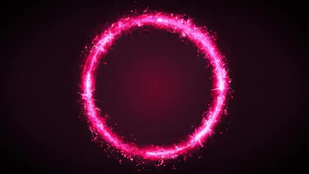 Fée Magique Abstraite Cercle Coloré Spinning Loop Animation Cercle Coloré — Video