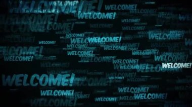 4 k hoş geldiniz iletisi arka plan döngü / animasyon hoş geldiniz iletisi word arka plan sorunsuz döngü